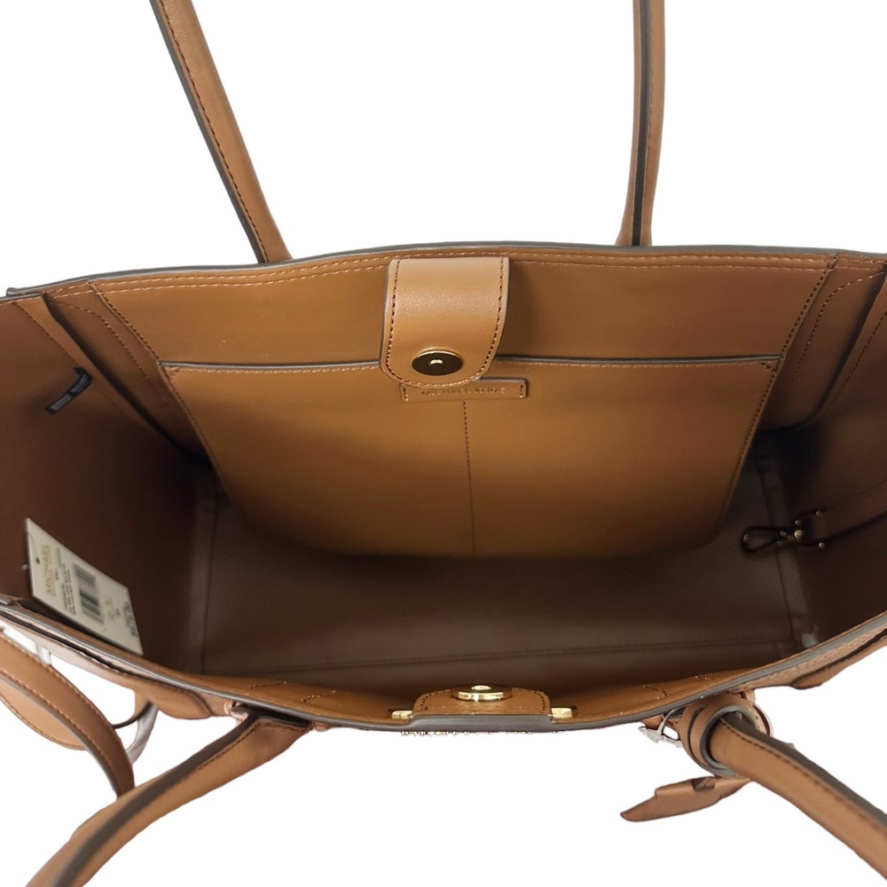 Michael Kors Kali Large Shoulder Tote W/ Laptop Case Vegan Leather Luggage - Picture 7 of 9